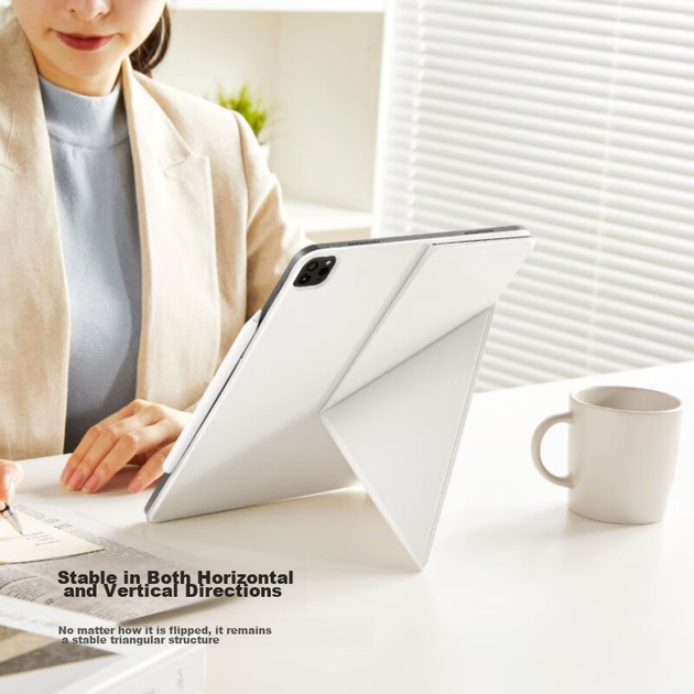 Чехол PITAKA для iPad Pro 12.9 дюйма 2026 и iPad Air 7/8, двусторонний магнитный с держателем для стилуса, черный - изображение 8