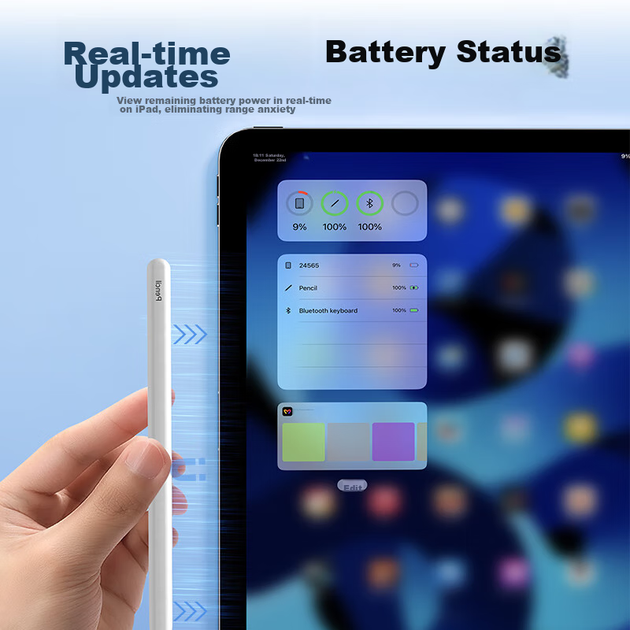 Ємнісний стилус Smorss для iPad, альтернатива Apple Pencil [цифровий дисплей Bluetooth з магнітною подвійною зарядкою] Сенсорне перо для малювання Apple для iPad Air 5/Pro/Mini - зображення 5