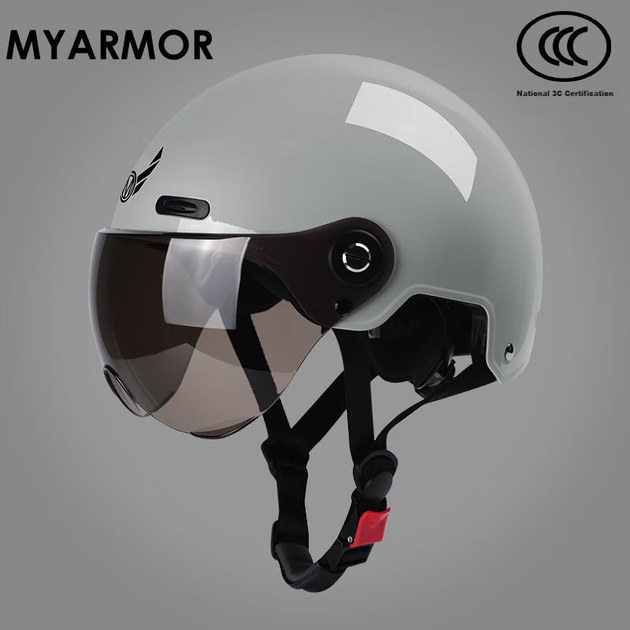 Шолом MYARMOR літній півшолом для електровелосипедів 3C сертифікований, легкий, дихаючий, сірий - зображення 12