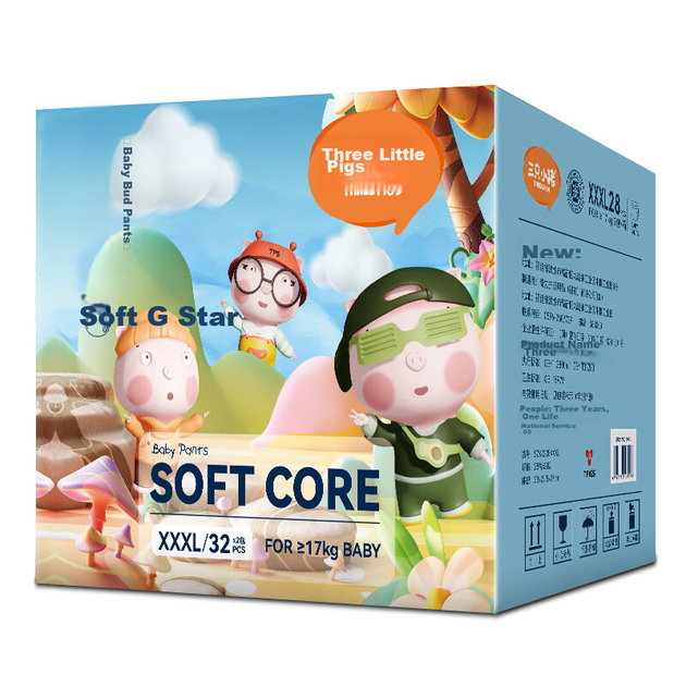 Подгузники-трусики Three Piggies Soft Star, размер XXXL, 56 шт, от 17 кг - изображение 12