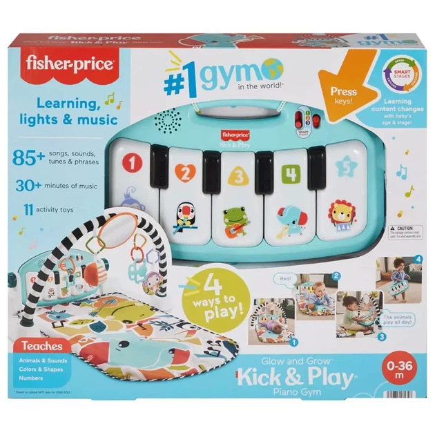 Коврик-игровой центр Fisher Price Нажми и играй с технологией Smart Stages (HWY58) - Фото 4 Коврик-игровой центр Fisher Price Нажми и играй с технологией Smart Stages (HWY58) - изображение 4