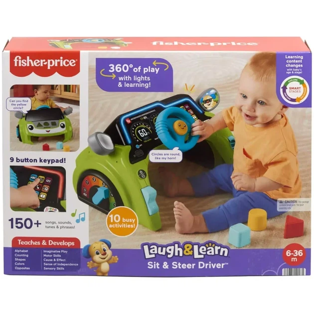 Интерактивный руль Fisher Price Маленький водитель с технологией Smart Stages (HTW88) - изображение 10