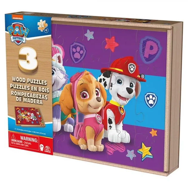 Пазл дерев’яний Paw Patrol 3в1 21х28 см (SM98297/6066794) - Фото 4 Пазл дерев’яний Paw Patrol 3в1 21х28 см (SM98297/6066794) - зображення 4
