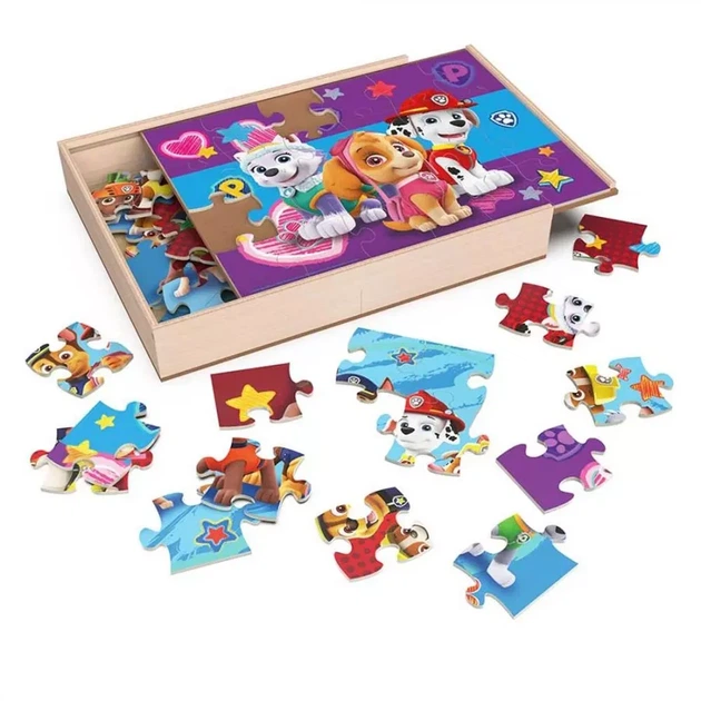 Пазл дерев’яний Paw Patrol 3в1 21х28 см (SM98297/6066794) - Фото 5 Пазл дерев’яний Paw Patrol 3в1 21х28 см (SM98297/6066794) - зображення 5