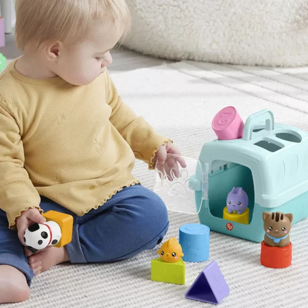 Сортер Fisher Price Переноска з тваринами (HTW93) - Фото 6 Сортер Fisher Price Переноска з тваринами (HTW93) - зображення 6