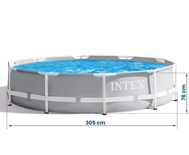 Бассейн каркасный Intex Prism Frame Pool 26702, 305×76 см, с фильтр-насосом - изображение 8