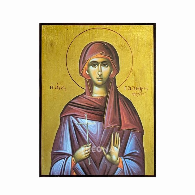 Именная икона Святой мученица Галины Корнифской 14 × 19 см - изображение 4