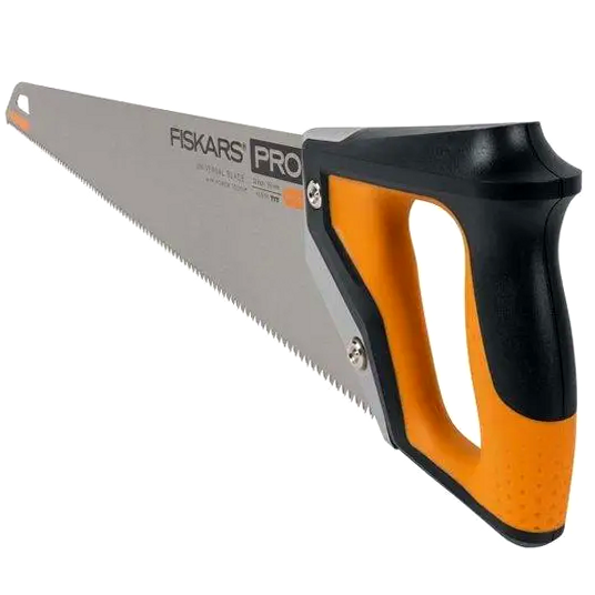 Ручная пила 55 см 11 TPI универсальная для дерева с чехлом Fiskars закаленная сталь - изображение 3