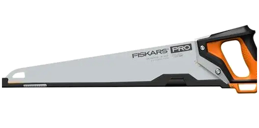 Ручная пила 55 см 11 TPI универсальная для дерева с чехлом Fiskars закаленная сталь - изображение 4
