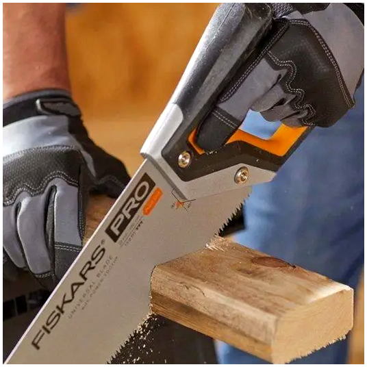 Универсальная ручная пила 55 см 7 TPI для дерева Fiskars закаленная сталь - изображение 9