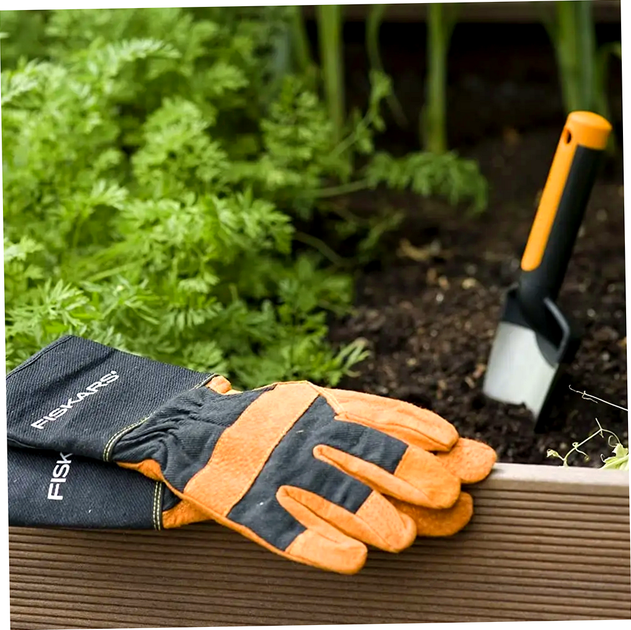 Садовый совок нержавеющая сталь для рассады 334 мм оранжевый Fiskars HM-0048 - изображение 7