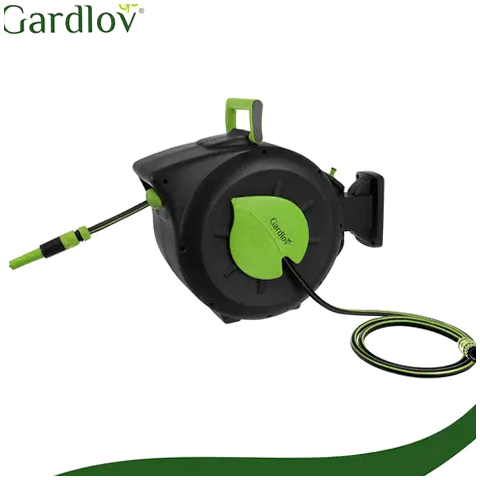 Автоматическая катушка для шланга 30 м с пистолетом для полива Gardlov черный - изображение 9