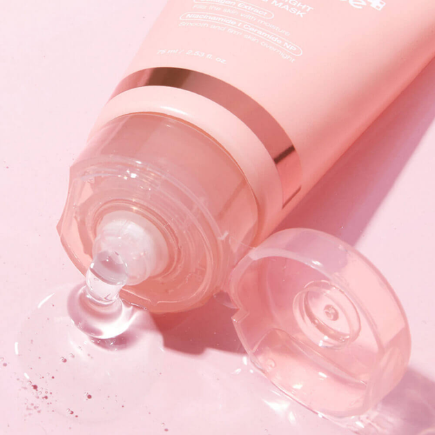 Ночная маска-пленка с полинуклеотидами и кофеином MEDICUBE PDRN Pink Caffeine Night Wrapping Mask 75 мл - изображение 2