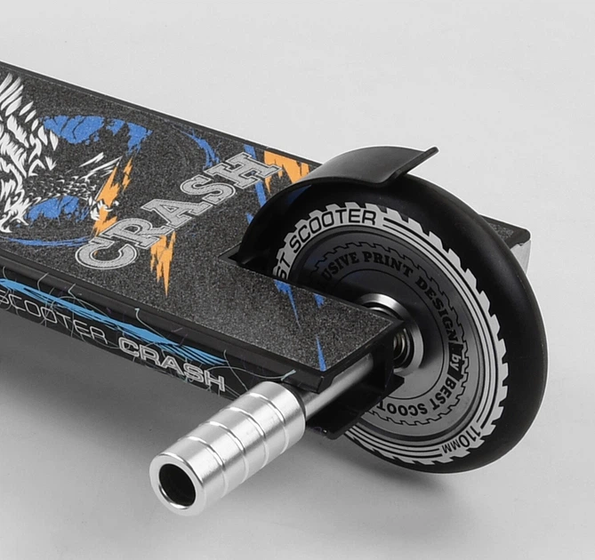 Самокат трюковий Best Scooter "CRASH" HIC-система, ПЕГІ, алюмінієвий диск і дека, колеса 110 мм PU, ширина керма - 57 см, в коробці - изображение 3