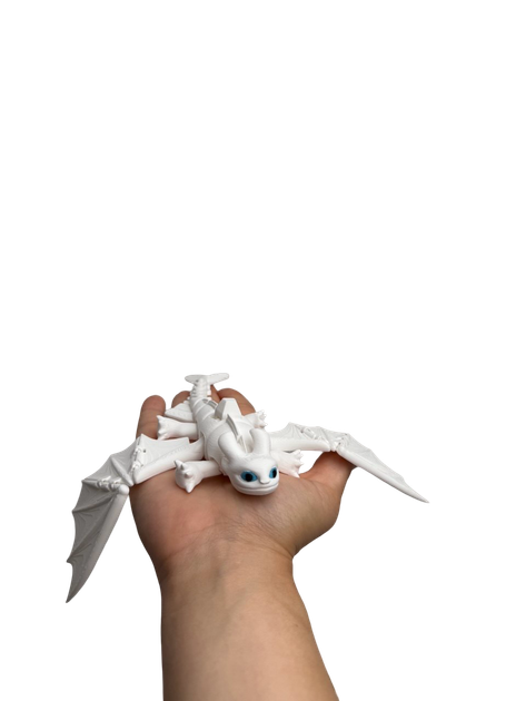 Дракон Фурія 3D друк рухливий з махаючими крилами, іграшка-фігурка 20 см - зображення 4