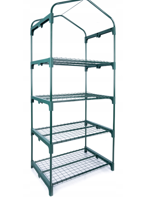 Мини теплица 4 полки 160x68x50 см для балкона и комнаты полиэтилен Carruzzo FK-2970 - изображение 4