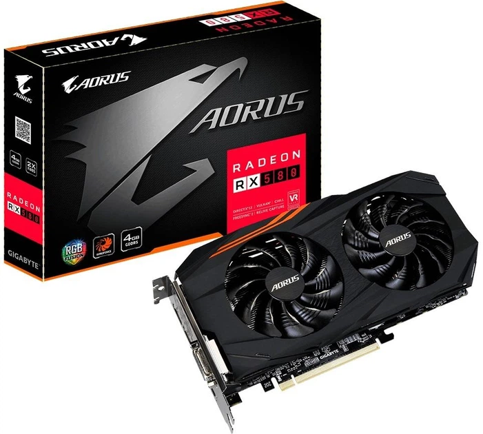Відеокарта Gigabyte AMD Radeon RX 580 4Gb Aorus (GV-RX580AORUS-4GD) (GDDR5, 256 bit, PCI-E 3.0 x16) Б/в - зображення 4