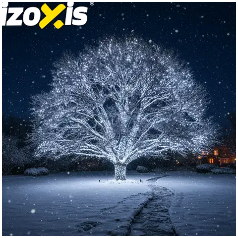 Светодиодная гирлянда 500 LED 35 метров для улицы 8 режимов Izoxis холодный белый - изображение 6