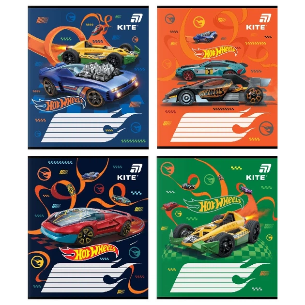Зошит учнівський Hot Wheels Kite HW26-235 12 аркушів Різнокольоровий shop (4063276363923) - изображение 5