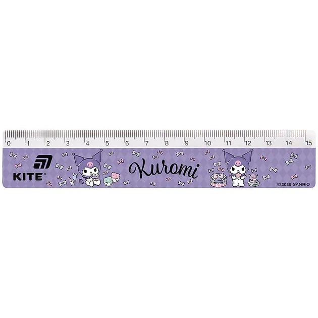 Лінійка Kuromi Kite HK26-090-1 15 см Різнокольоровий shop (4063276350350) - Фото 1 Лінійка Kuromi Kite HK26-090-1 15 см Різнокольоровий shop (4063276350350) - изображение 1