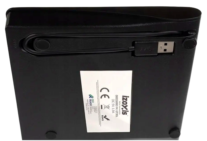 Внешний DVD-привод USB 3.0 для ноутбука чтение запись CD DVD 1 шт IZOXIS черный - изображение 6