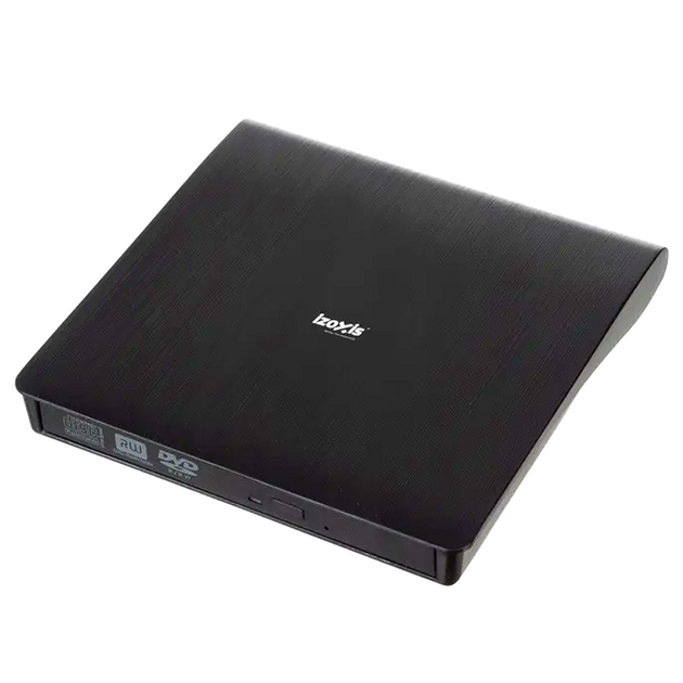 Внешний привод CD-R DVD рекордер USB 3.0 для ноутбука Izoxis черный - изображение 3