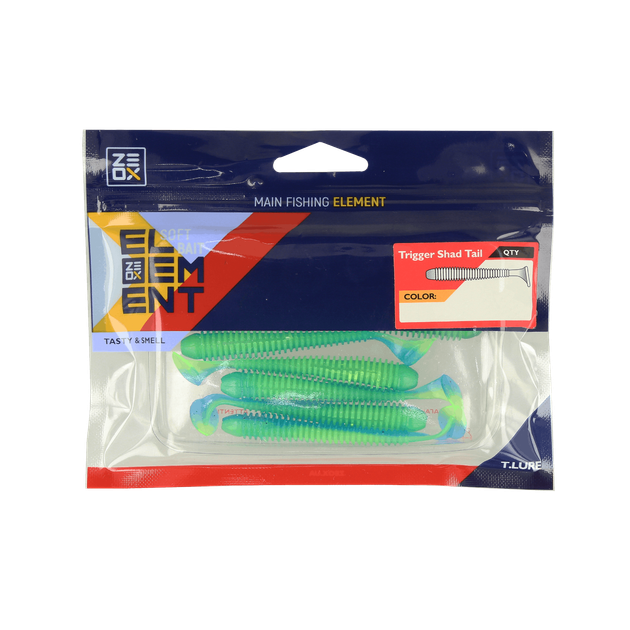 Силікон ZEOX Trigger Shad Tail 2.2" (10шт) 213 VRBSF - зображення 2