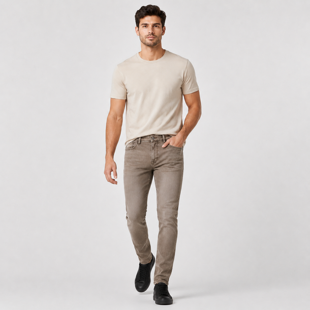 Джинси CDEVOIR чоловічі звужені slim fit,31, Мокко - Фото 3 Джинси CDEVOIR чоловічі звужені slim fit,31, Мокко - зображення 3