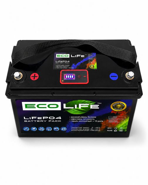 Литий-железо-фосфатный Аккумулятор LiFe EcoLiFe LF12-100 LiFePO4 12В 100 Ач - изображение 2