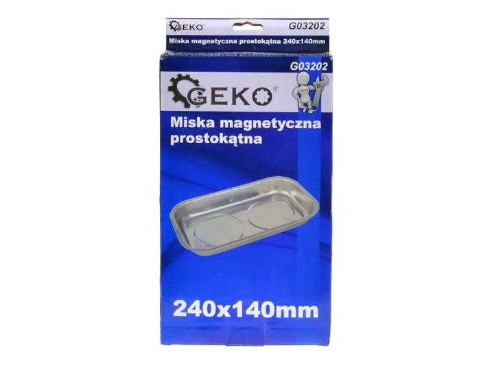Магнитная чаша 240x140 мм для хранения мелких деталей 2 магнита металл Geko HE1041 - Фото 4 Магнитная чаша 240x140 мм для хранения мелких деталей 2 магнита металл Geko HE1041 - изображение 4