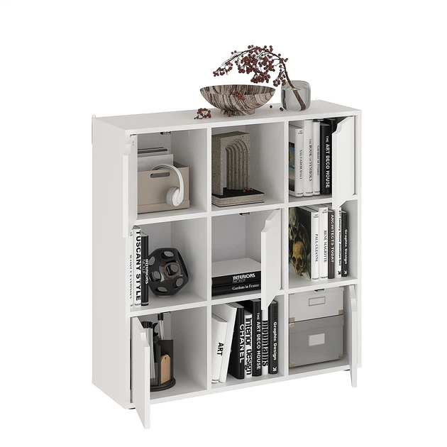 Книжный стеллаж KOMTO Белый с 9 секциями и 5 дверцами Shelf8 (p-186-2822) - Фото 6 Книжный стеллаж KOMTO Белый с 9 секциями и 5 дверцами Shelf8 (p-186-2822) - изображение 6