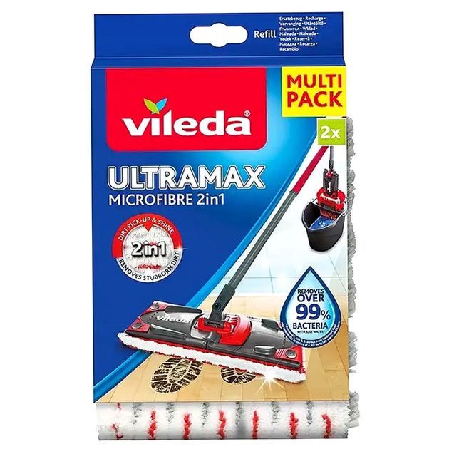 Сменная насадка для швабры микрофибра для пола 2 шт Vileda - изображение 10