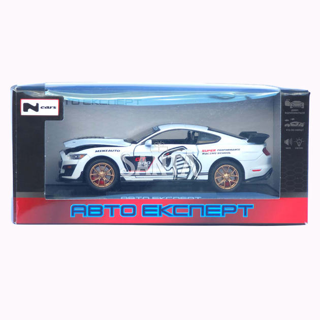 Машинка металлическая Ford Mustang Shelby GT500 "AutoExpert" Форд Мустанг шелби GT500 белый 16*6*6 см (LF - 03608) - Фото 8 Машинка металлическая Ford Mustang Shelby GT500 "AutoExpert" Форд Мустанг шелби GT500 белый 16*6*6 см (LF - 03608) - изображение 8