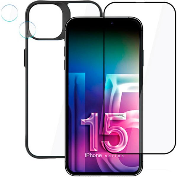 Zestaw 4in1 3MK Comfort Set do Apple iPhone 15 Plus Transparent (5903108536639) - Zdjęcie 1 Zestaw 4in1 3MK Comfort Set do Apple iPhone 15 Plus Transparent (5903108536639) - obraz 1