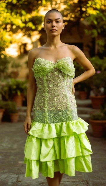 Платье-сарафан «Lime Couture» by Geordio Armani салатовый 34 - изображение 4