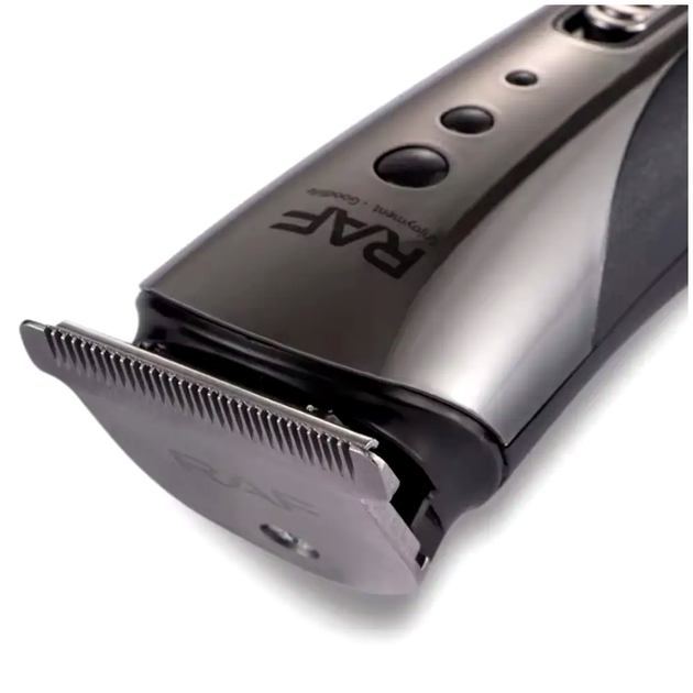 Машинка для стрижки 3 Вт аккумуляторная USB многофункциональный набор для волос и бороды 6 насадок черный RAF LS-2044 - изображение 4