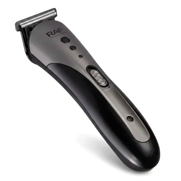 Машинка для стрижки 3 Вт аккумуляторная USB многофункциональный набор для волос и бороды 6 насадок черный RAF LS-2044 - изображение 5