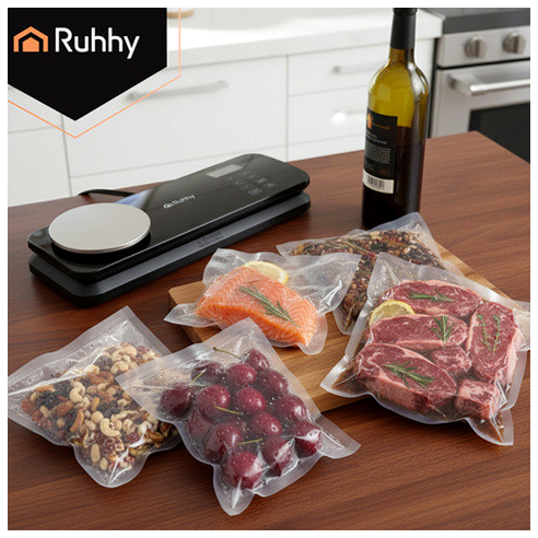 Вакуумный упаковщик 2 в 1 с весами 120 Вт для кухни 30 см черный Ruhhy PR-271 - изображение 7