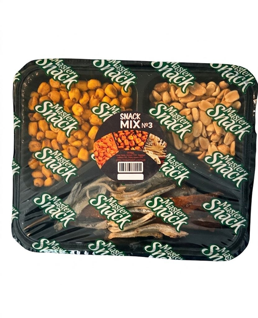 Набір снеків Master Snack Mix №3 — Асорті до пива (кукурудза, арахіс, сушена рибка) - Фото 1 Набір снеків Master Snack Mix №3 — Асорті до пива (кукурудза, арахіс, сушена рибка) - зображення 1