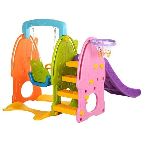 Детская горка-качеля Bambi B0903-4 пластиковая 160х124х187 см разноцветная - изображение 2