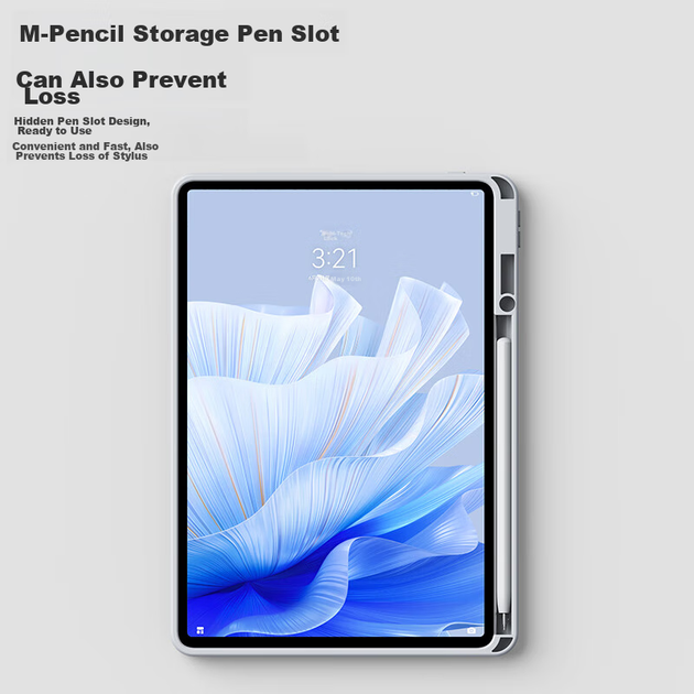 Чехол Zhisihui для Huawei MatePad 11.5S силиконовый прозрачный серый - Фото 4 Чехол Zhisihui для Huawei MatePad 11.5S силиконовый прозрачный серый - изображение 4