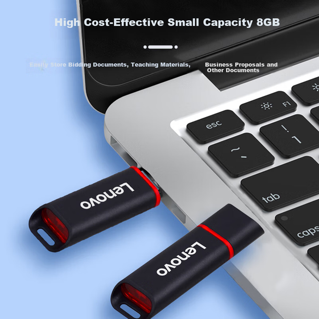 Флеш-накопичувач Lenovo USB 2.0 у штучній упаковці 8 ГБ SS160, професійний USB-накопичувач для участі в торгах для компаній та корпоративних змагань, упаковка з 1 шт. - Фото 4 Флеш-накопичувач Lenovo USB 2.0 у штучній упаковці 8 ГБ SS160, професійний USB-накопичувач для участі в торгах для компаній та корпоративних змагань, упаковка з 1 шт. - зображення 4