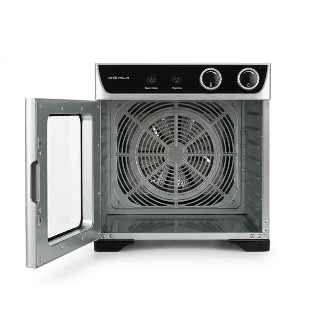 Сушилка для овощей и фруктов Grunhelm GFD2508 800 Вт серебристая 5250551 - изображение 9
