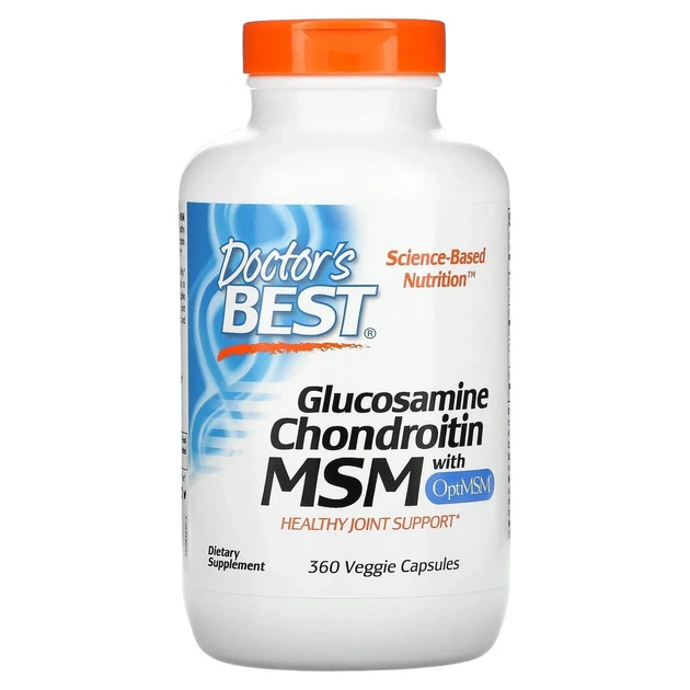 Глюкозамін хондроїтин МСМ, Glucosamine Chondroitin MSM with OptiMSM, Doctor's Best, 360 капсул - Фото 1 Глюкозамін хондроїтин МСМ, Glucosamine Chondroitin MSM with OptiMSM, Doctor's Best, 360 капсул - зображення 1