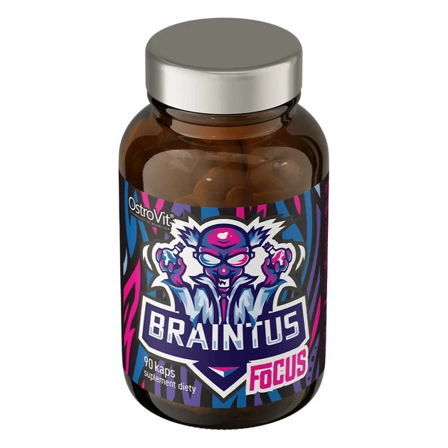 Харчова добавка для мозку, BRAINTUS FOCUS, OstroVit, 90 капсул - зображення 2