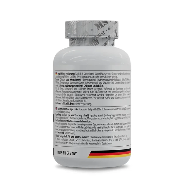Хитозан с хромом Chitosan With Chrom 500 мг MST, 120 капсул - изображение 3