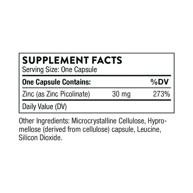 Цинк Пиколинат усиленный Thorne Research (Zinc Picolinate) 30 мг 180 капсул - Фото 4 Цинк Пиколинат усиленный Thorne Research (Zinc Picolinate) 30 мг 180 капсул - изображение 4
