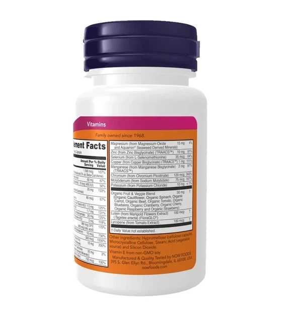 Мультивитамины и минералы Now Foods (Daily Vits) 120 вегетарианских капсул - изображение 3