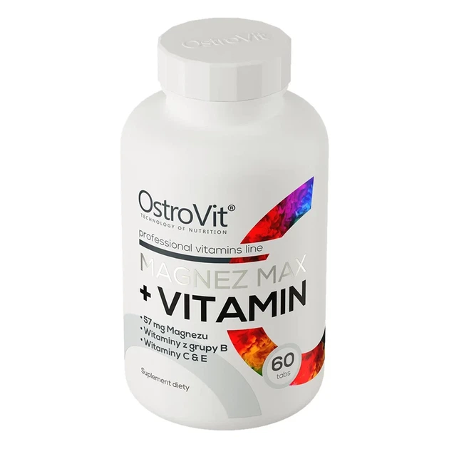 Магній + вітаміни OstroVit (Magnez Max + Vitamin) 60 таблеток - зображення 2