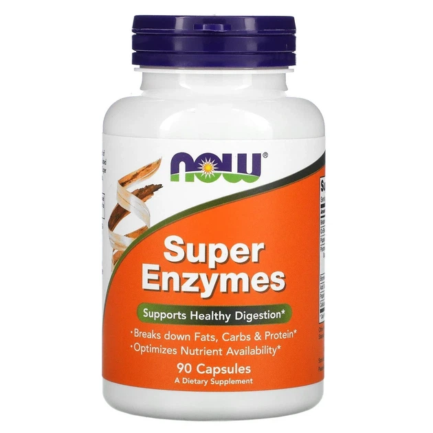 Супер Энзимы Now Foods (Super Enzymes) 90 капсул - Фото 1 Супер Энзимы Now Foods (Super Enzymes) 90 капсул - изображение 1